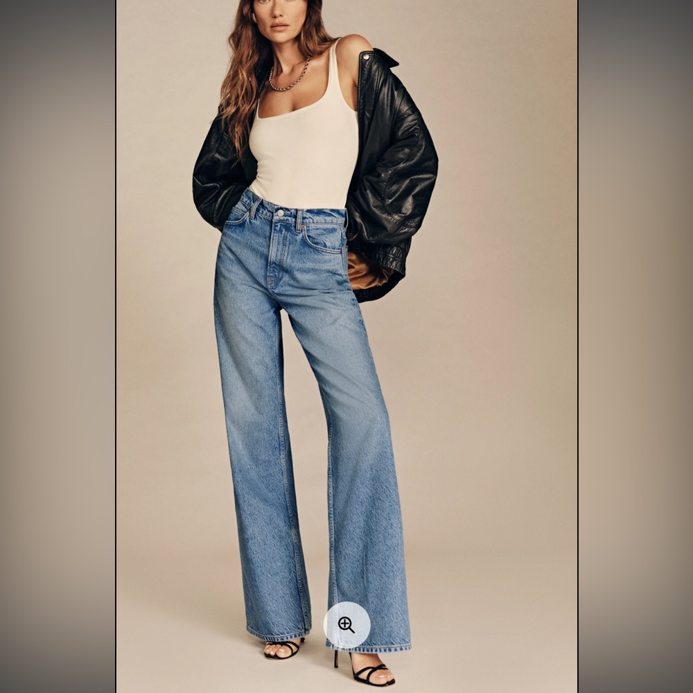 Reformation Cary High Rise Slouchy Wide Leg Jean in Colorado